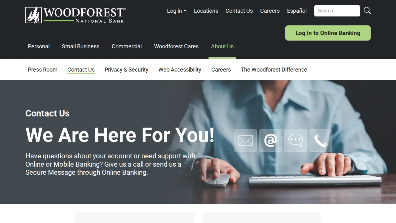Woodforest National Bank page
