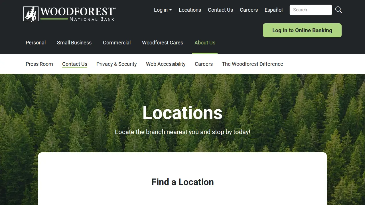 Woodforest National Bank page