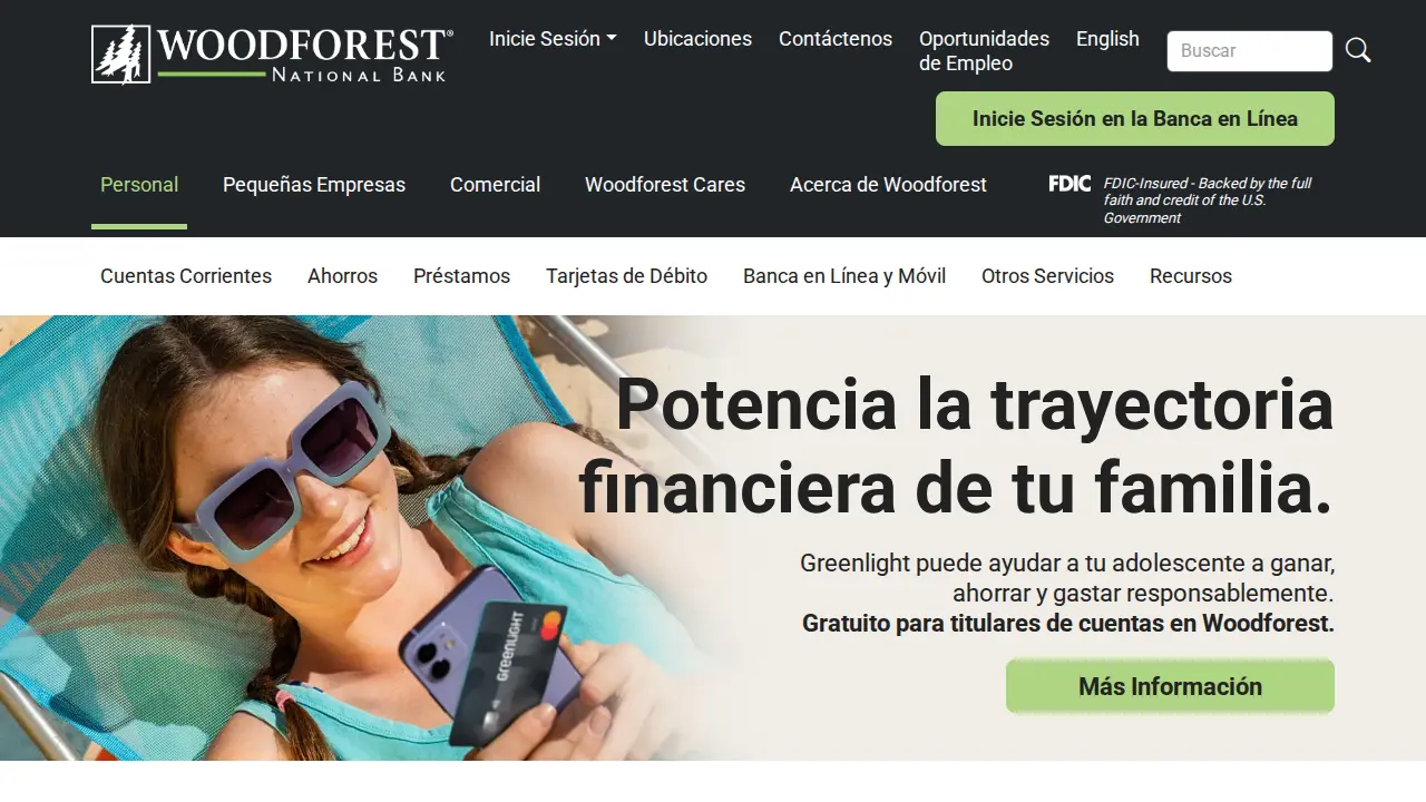 Woodforest National Bank page