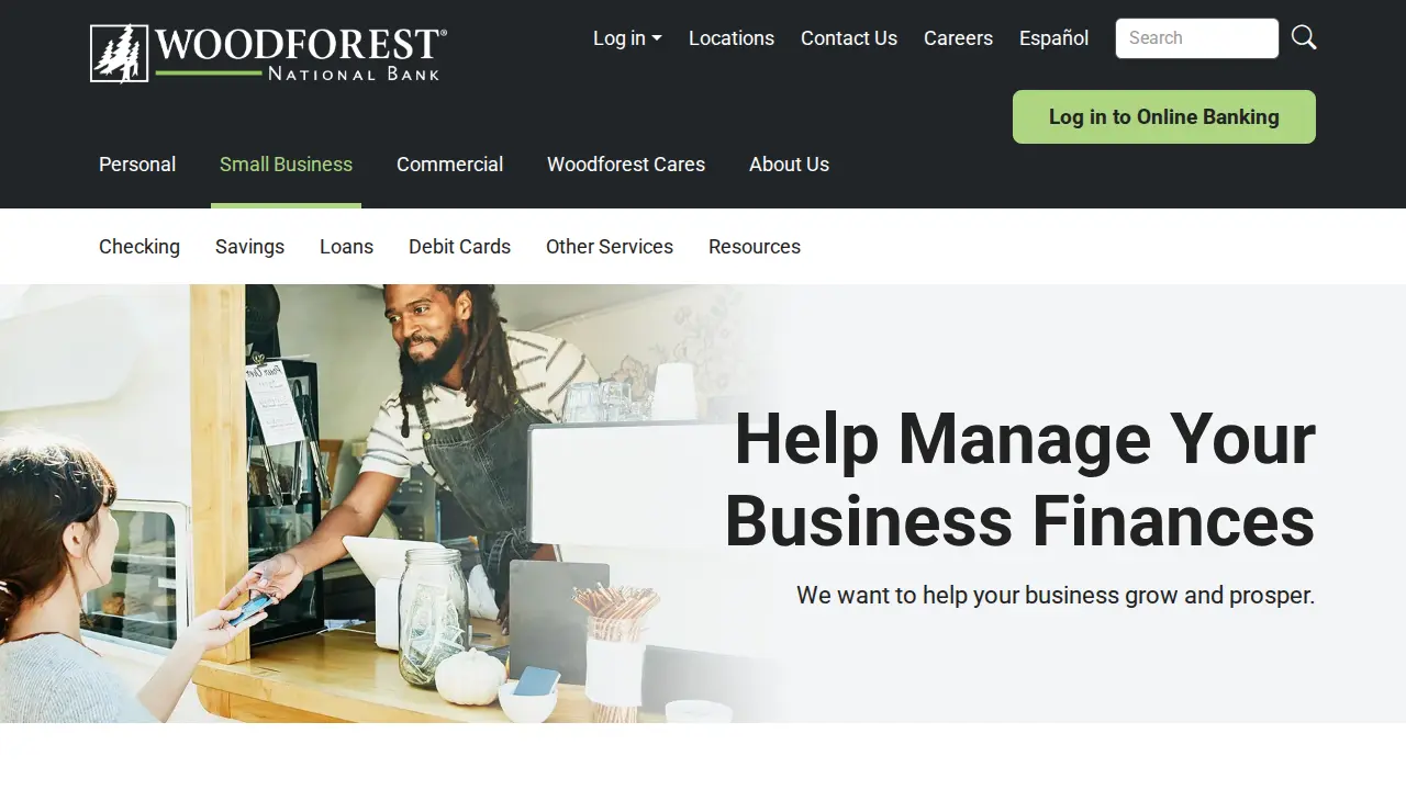 Woodforest National Bank page