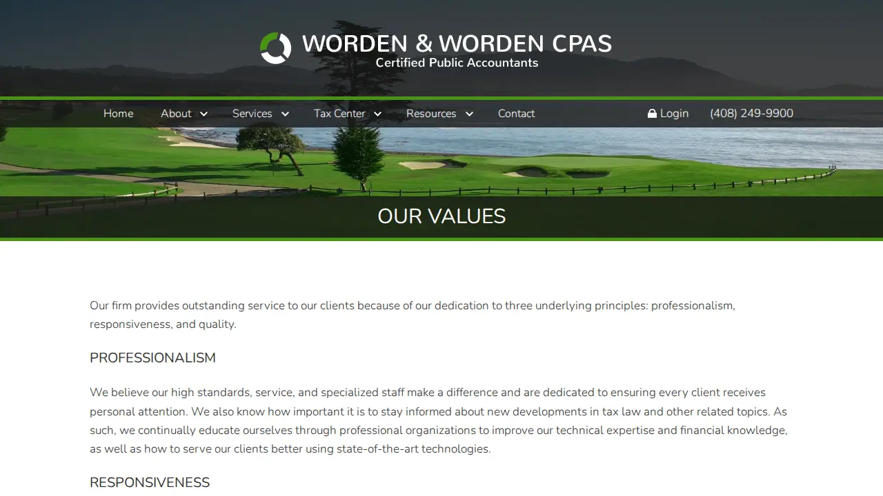 Worden & Worden CPAs page