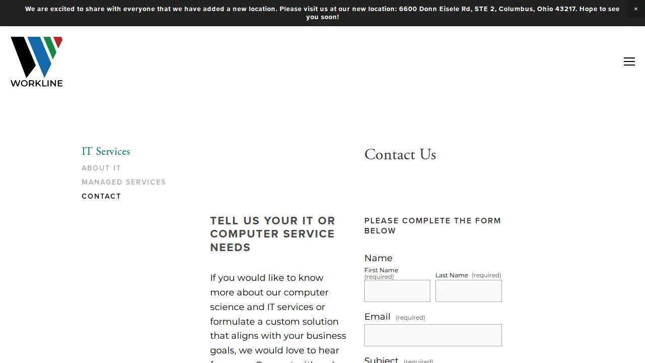 Workline Solutions page