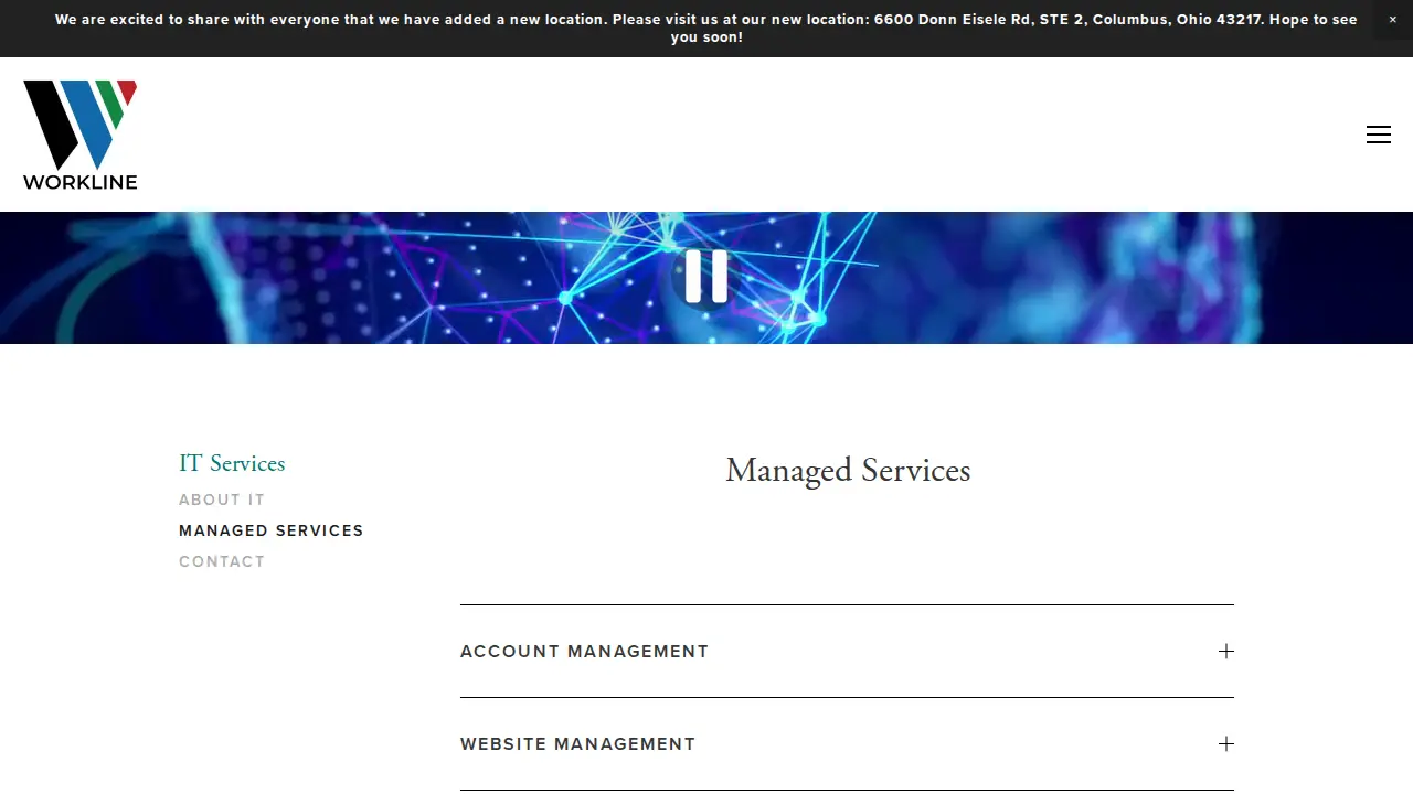 Workline Solutions page