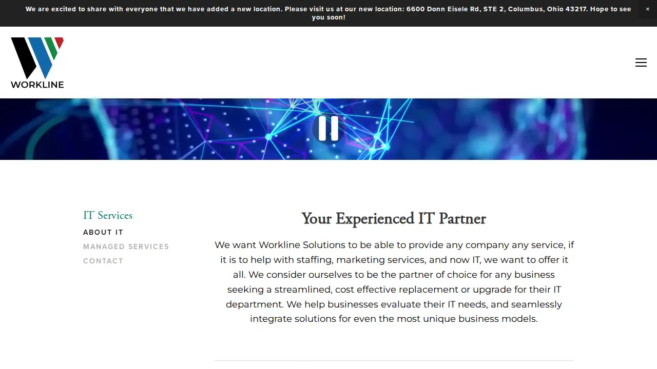 Workline Solutions page
