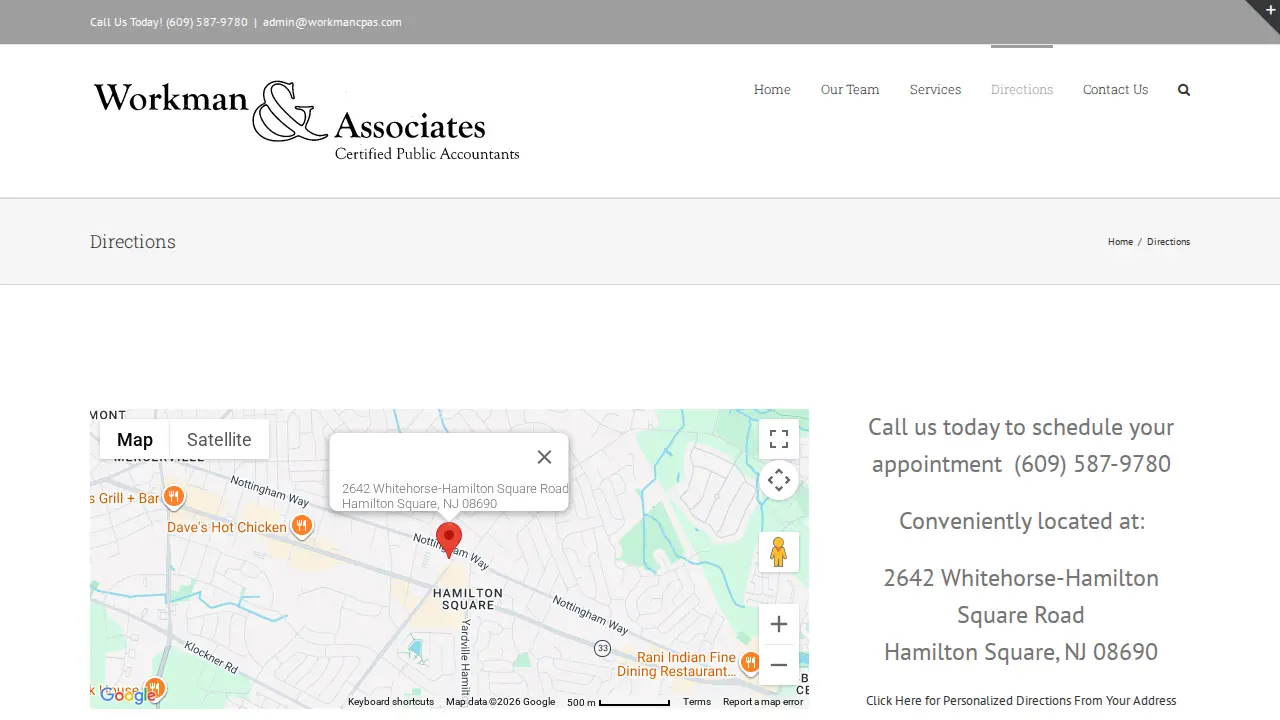 Workman & Associates page