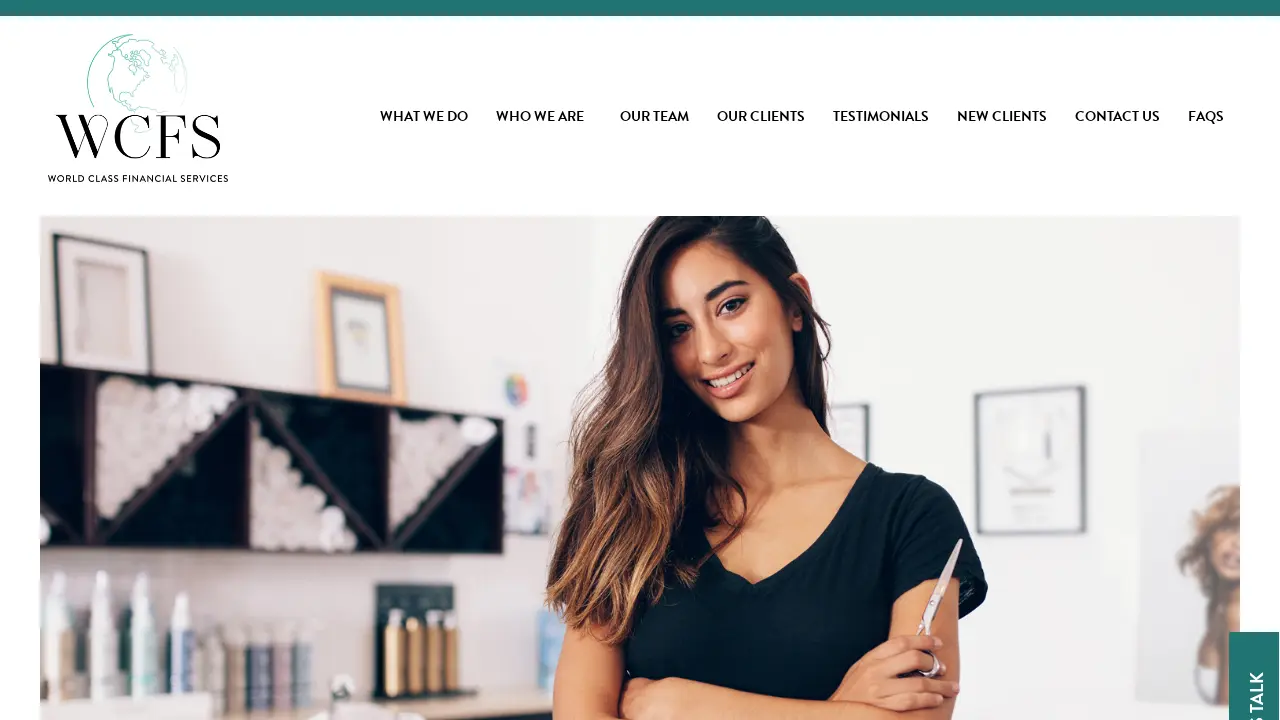 World Class Financial Services page