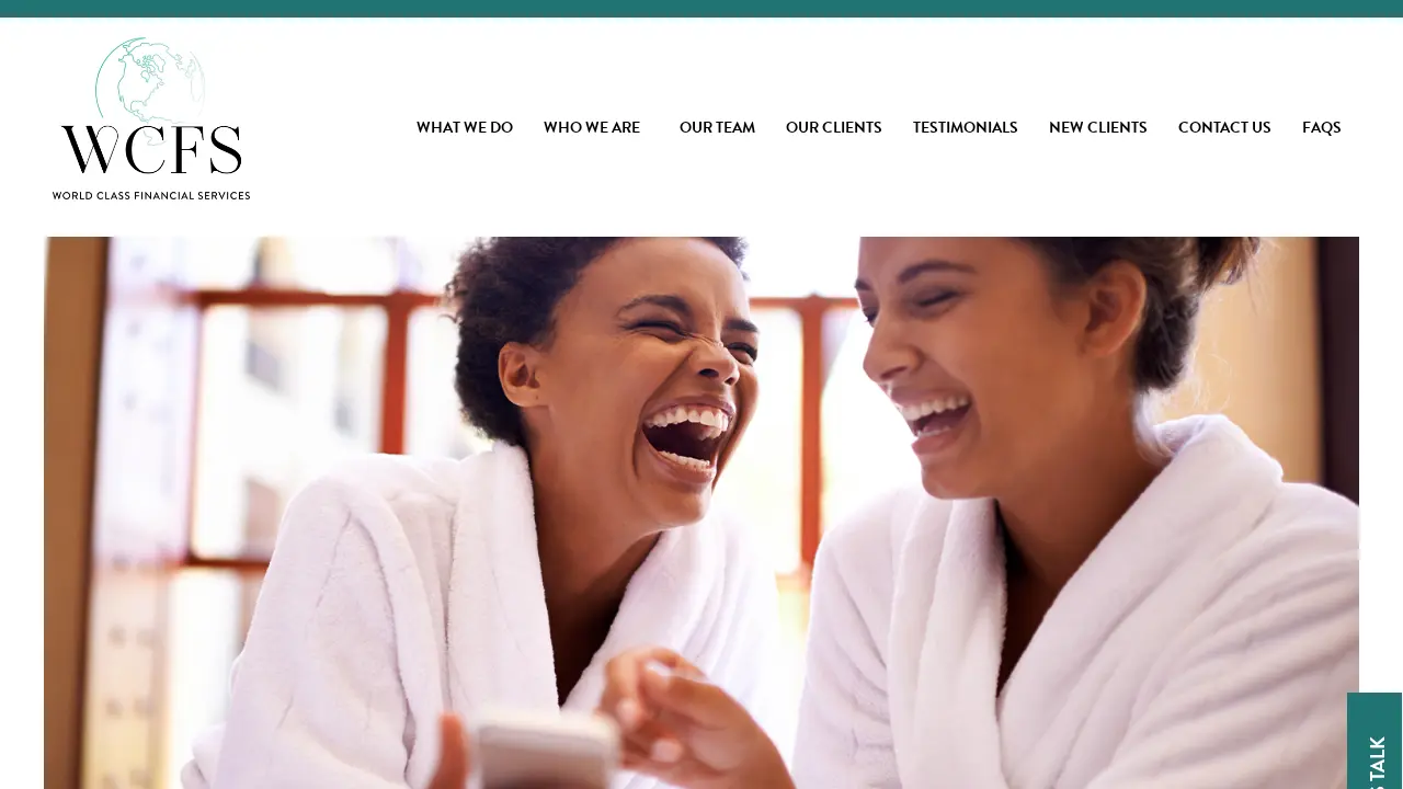 World Class Financial Services page