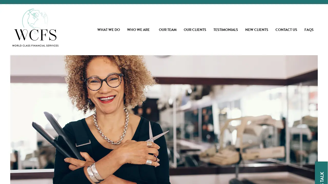 World Class Financial Services page