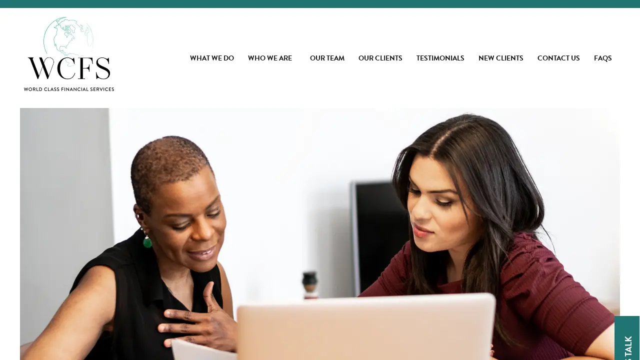 World Class Financial Services page