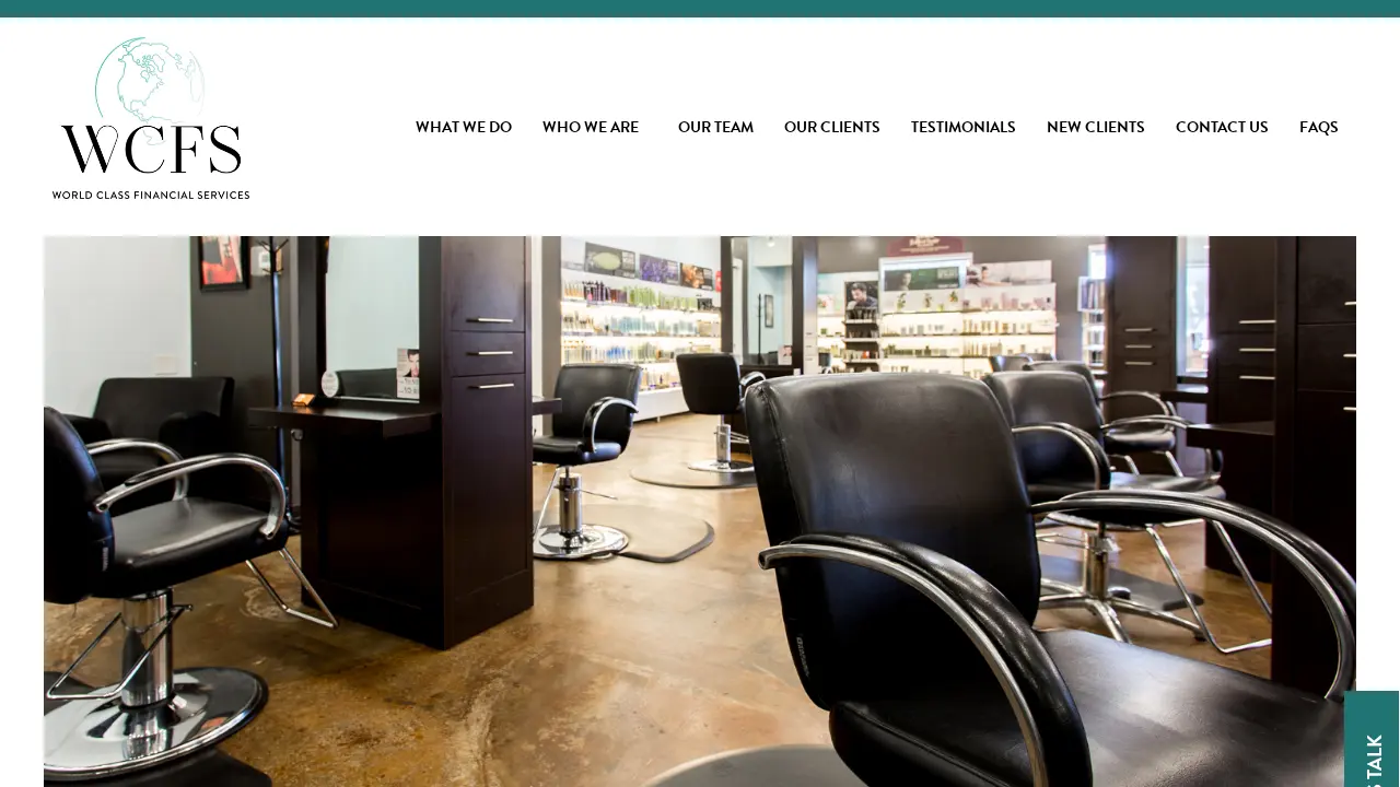 World Class Financial Services page