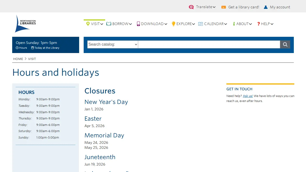 Old Worthington Library page