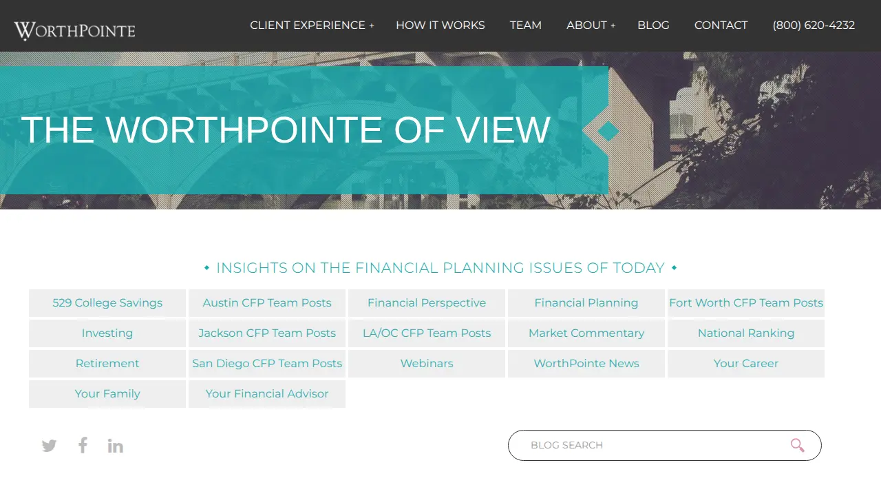 WorthPointe Financial Planners page