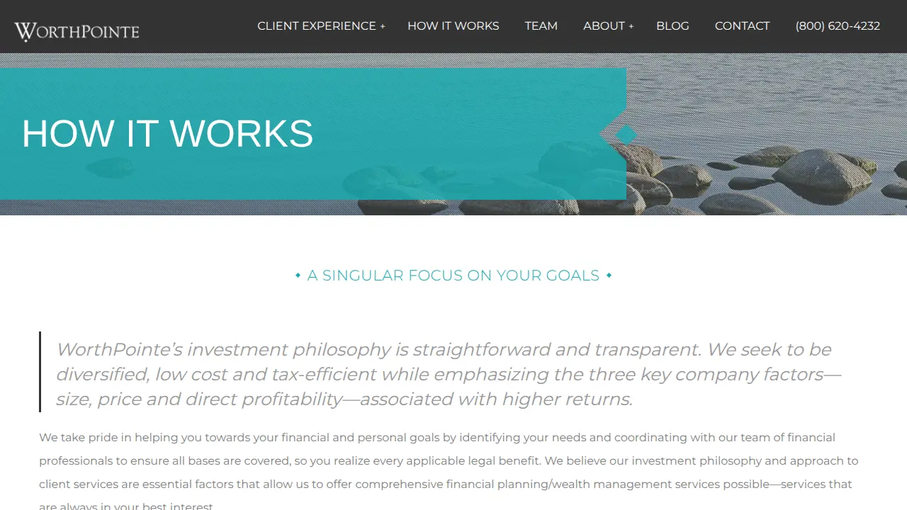 WorthPointe Financial Planners page