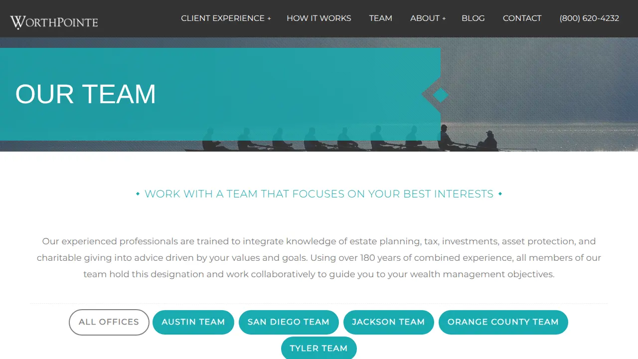WorthPointe Financial Planners page