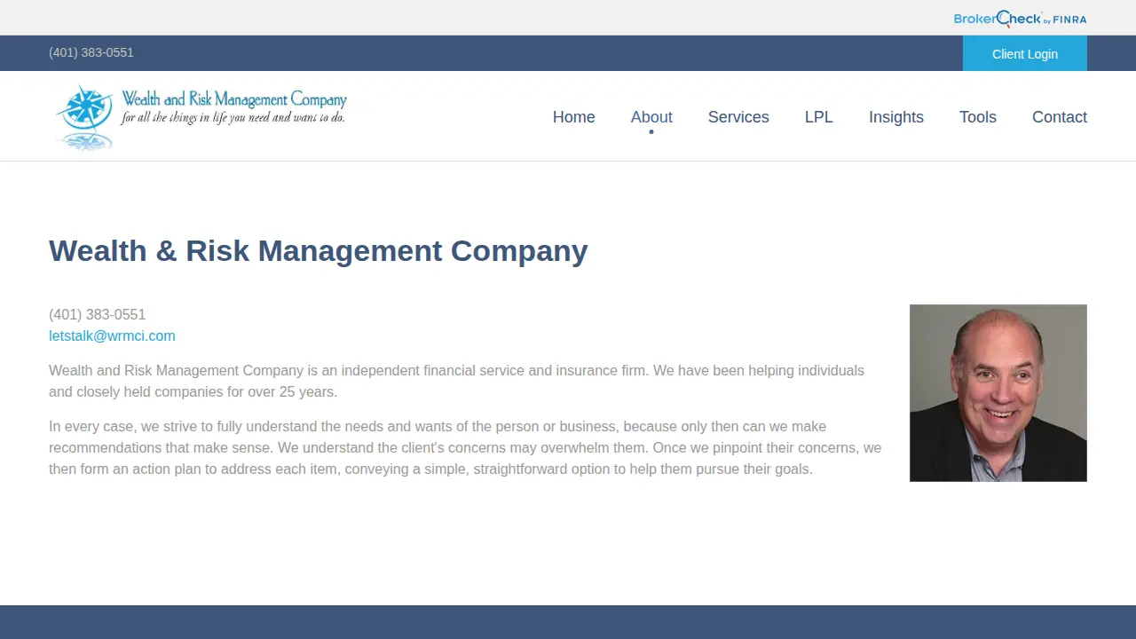 Wealth and Risk Management Company page