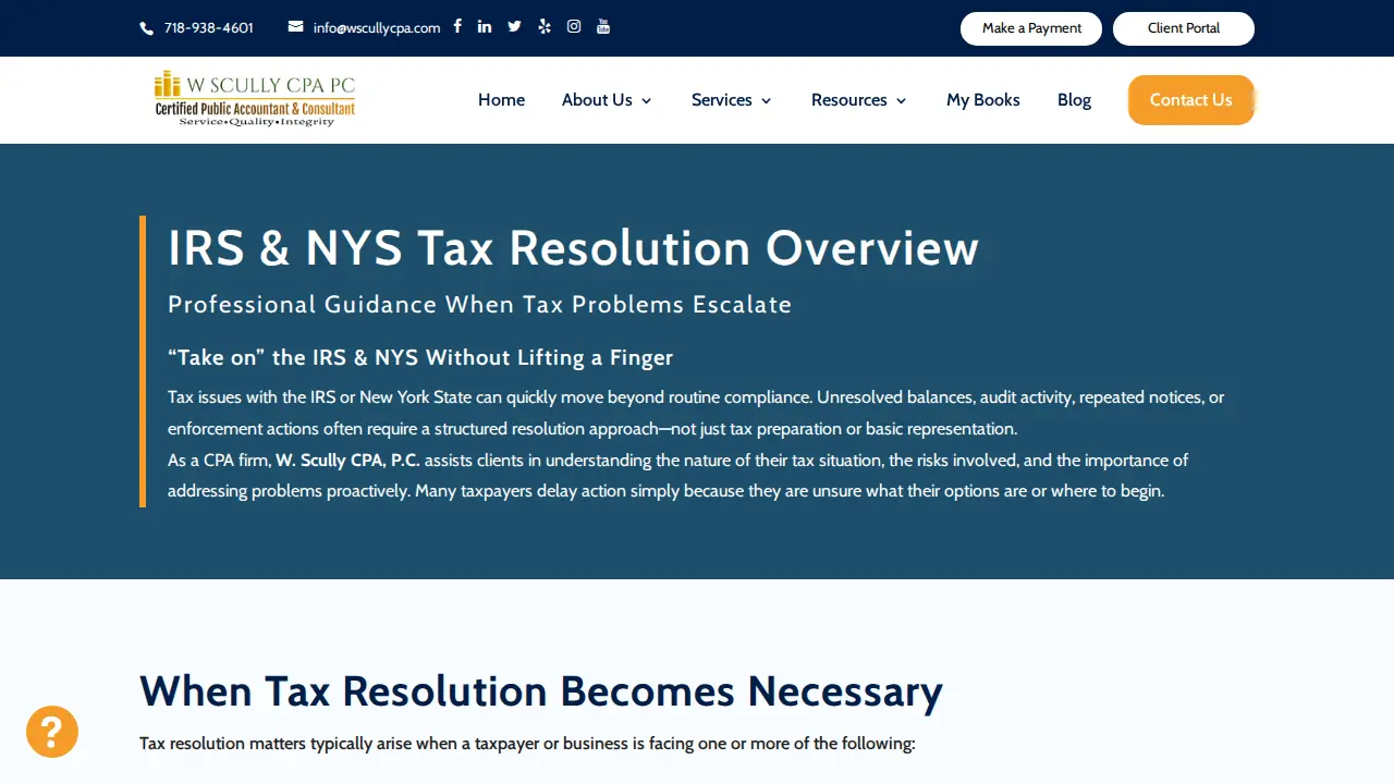 W SCULLY CPA PC page