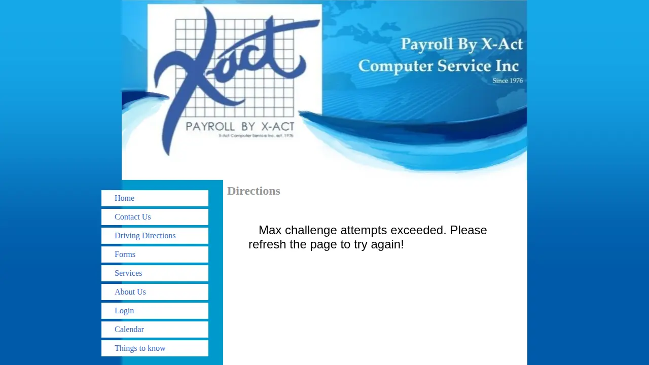 Payroll by X-Act Computer Service Inc. page