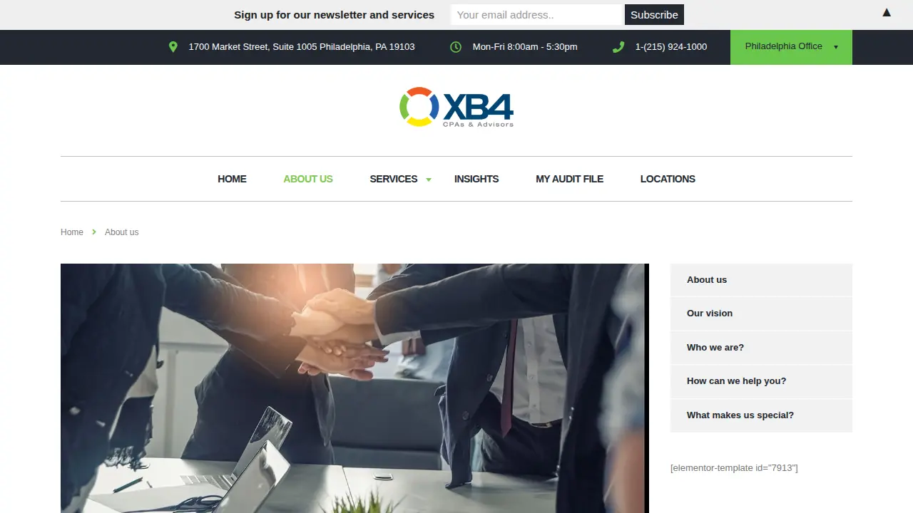 XB4, PC (CPAs & Advisors) page