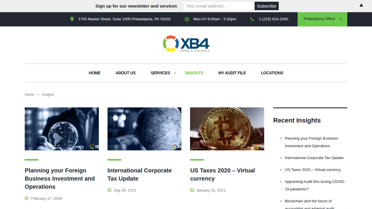 XB4, PC (CPAs & Advisors) page