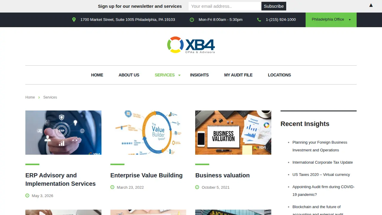 XB4, PC (CPAs & Advisors) page