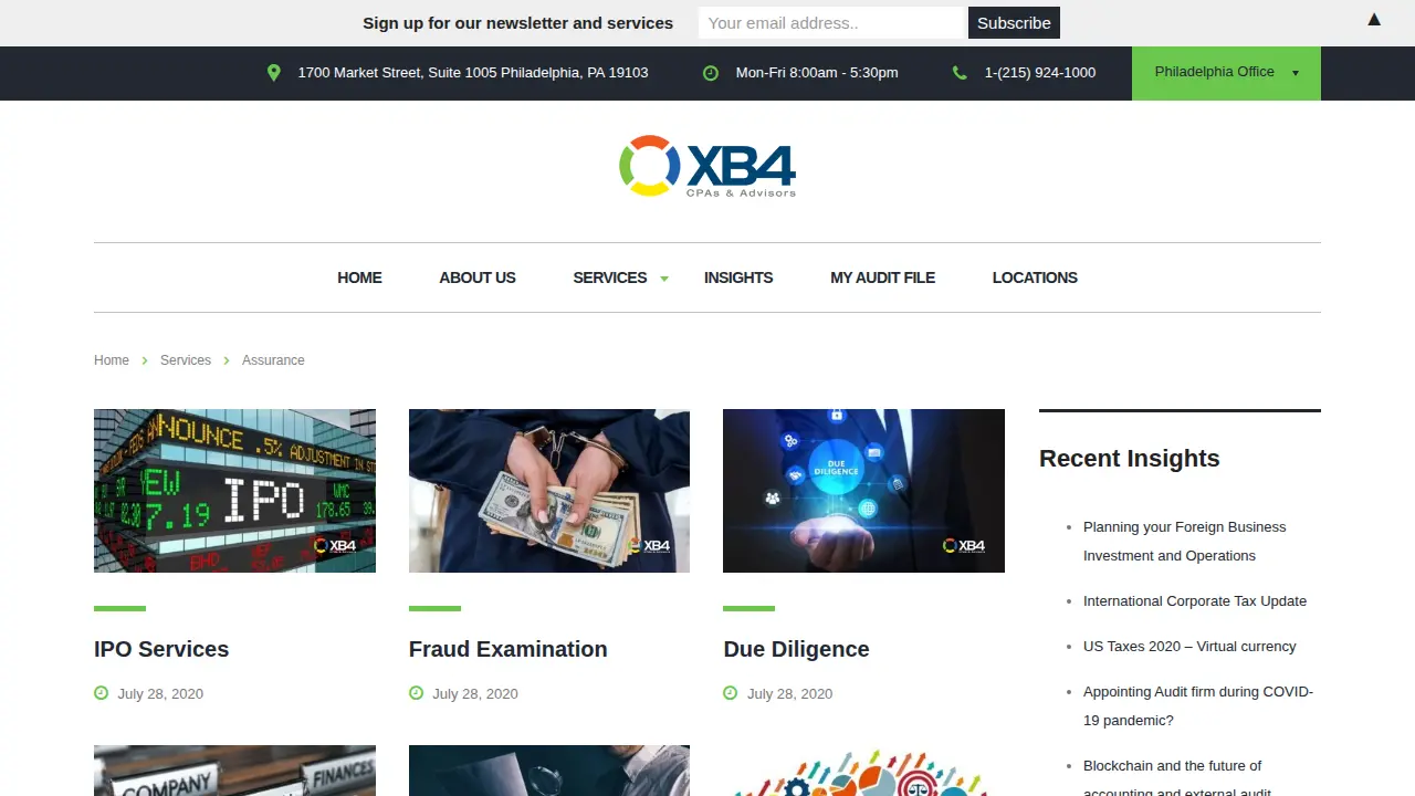 XB4, PC (CPAs & Advisors) page
