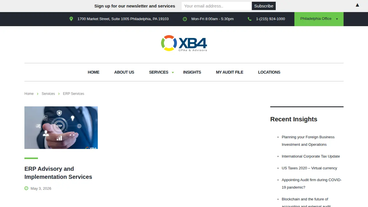 XB4, PC (CPAs & Advisors) page
