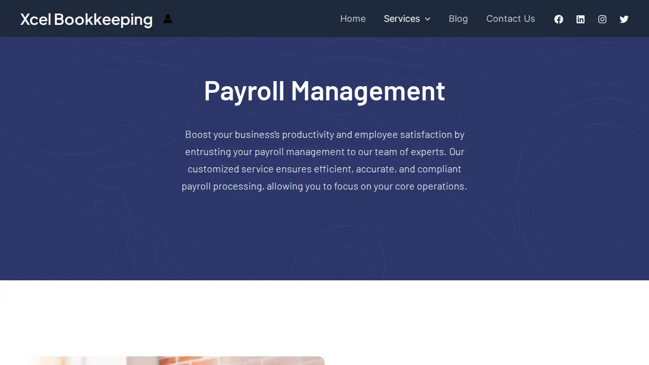 Xcel Bookkeeping and Tax Services Inc. page