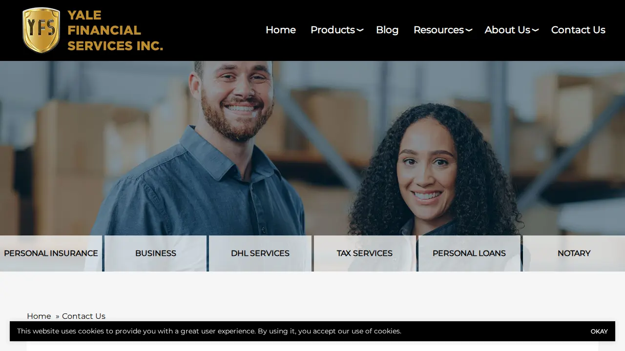 Yale Financial Services inc. page
