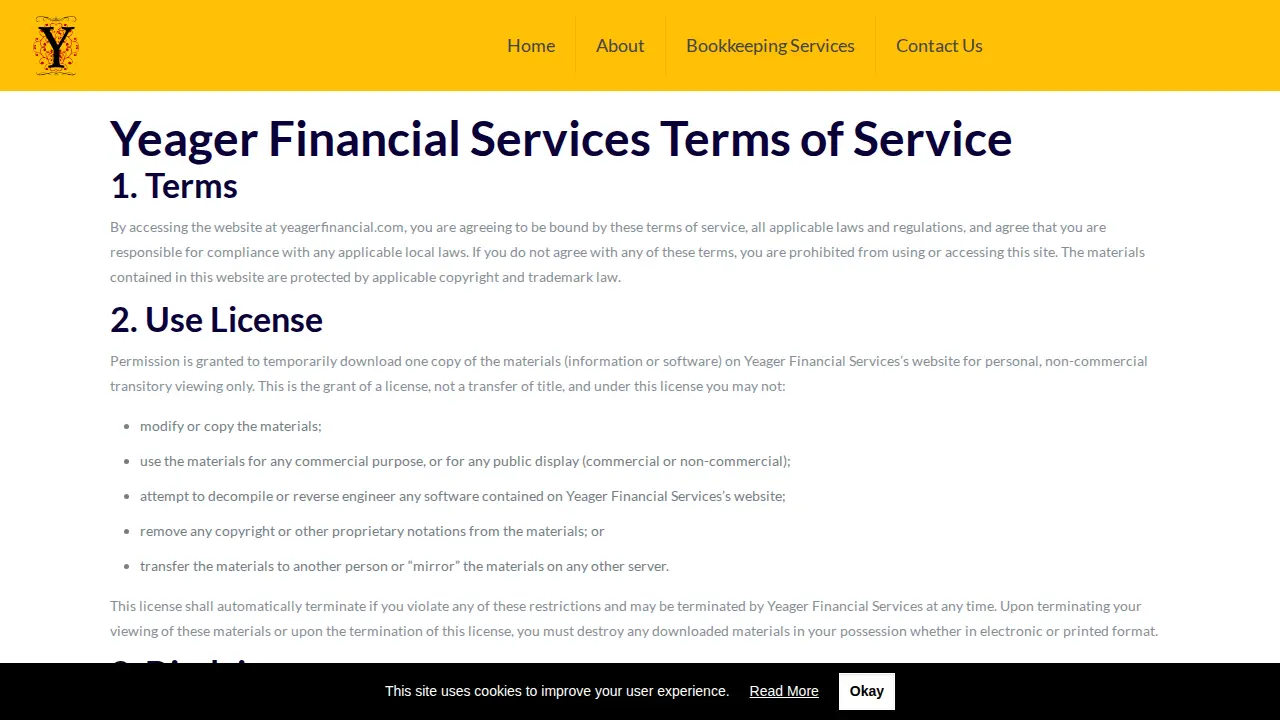 Yeager Financial Services Inc page