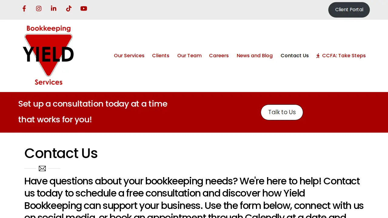 Yield Bookkeeping Services LLC page