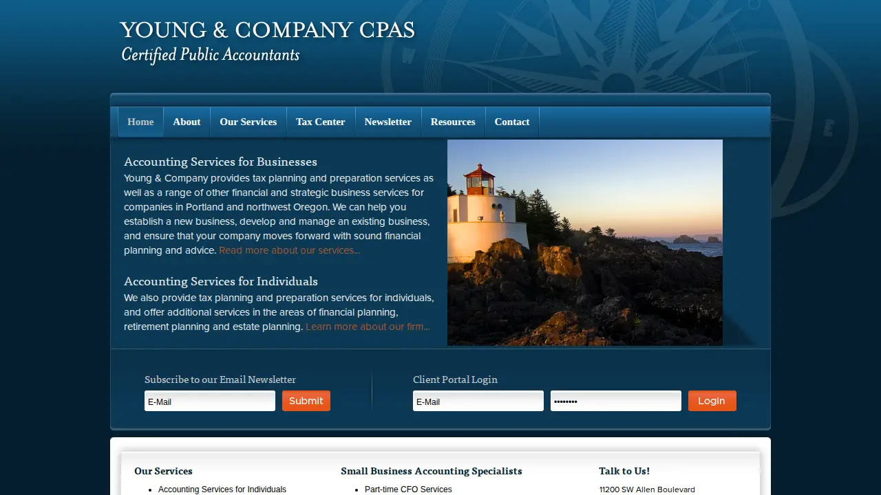 Young & Company CPAS page