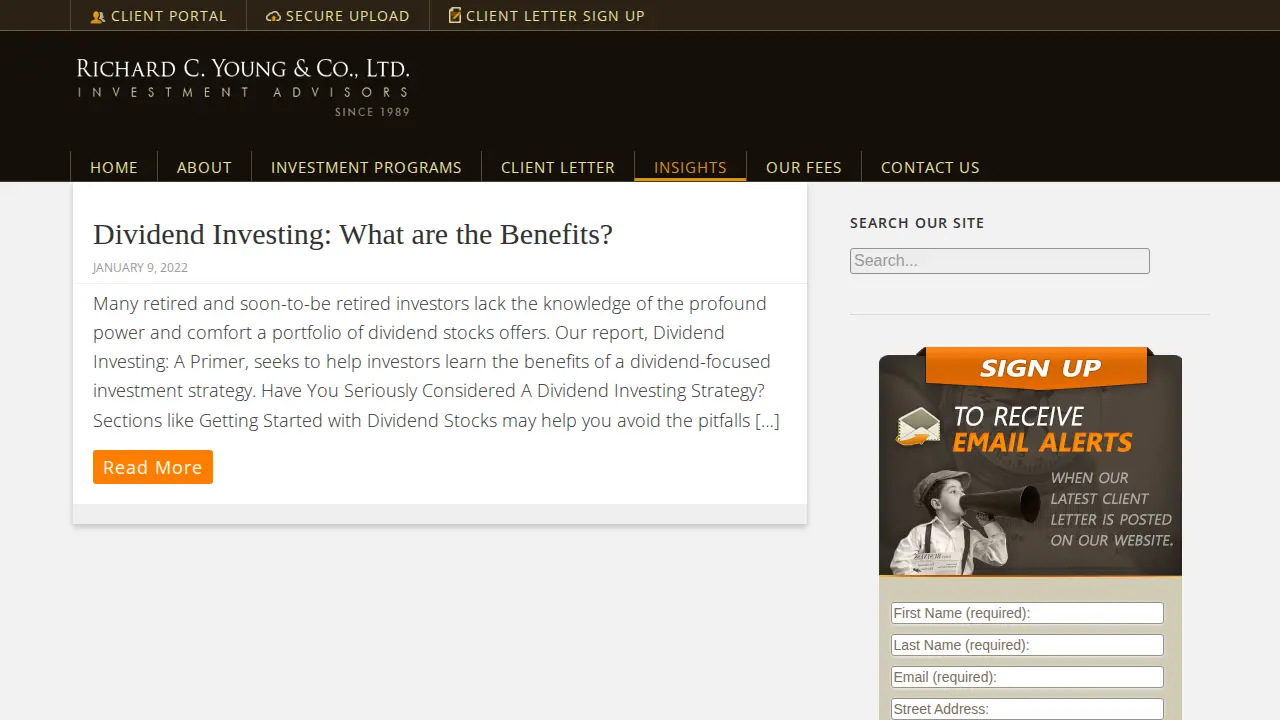 Richard C. Young & Co., Ltd. page
