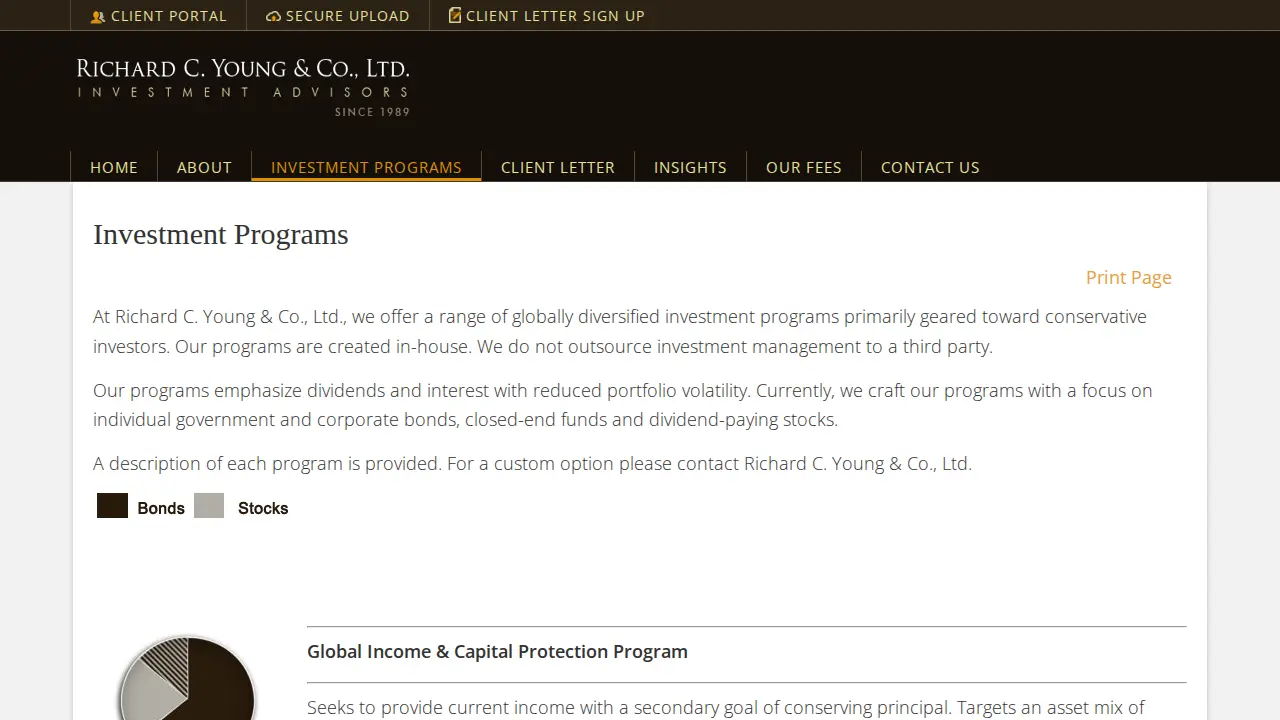 Richard C. Young & Co., Ltd. page