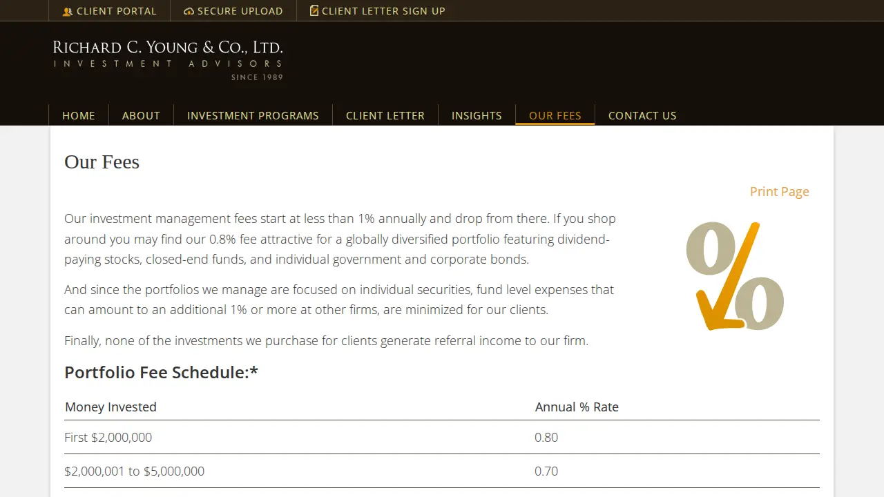 Richard C. Young & Co., Ltd. page