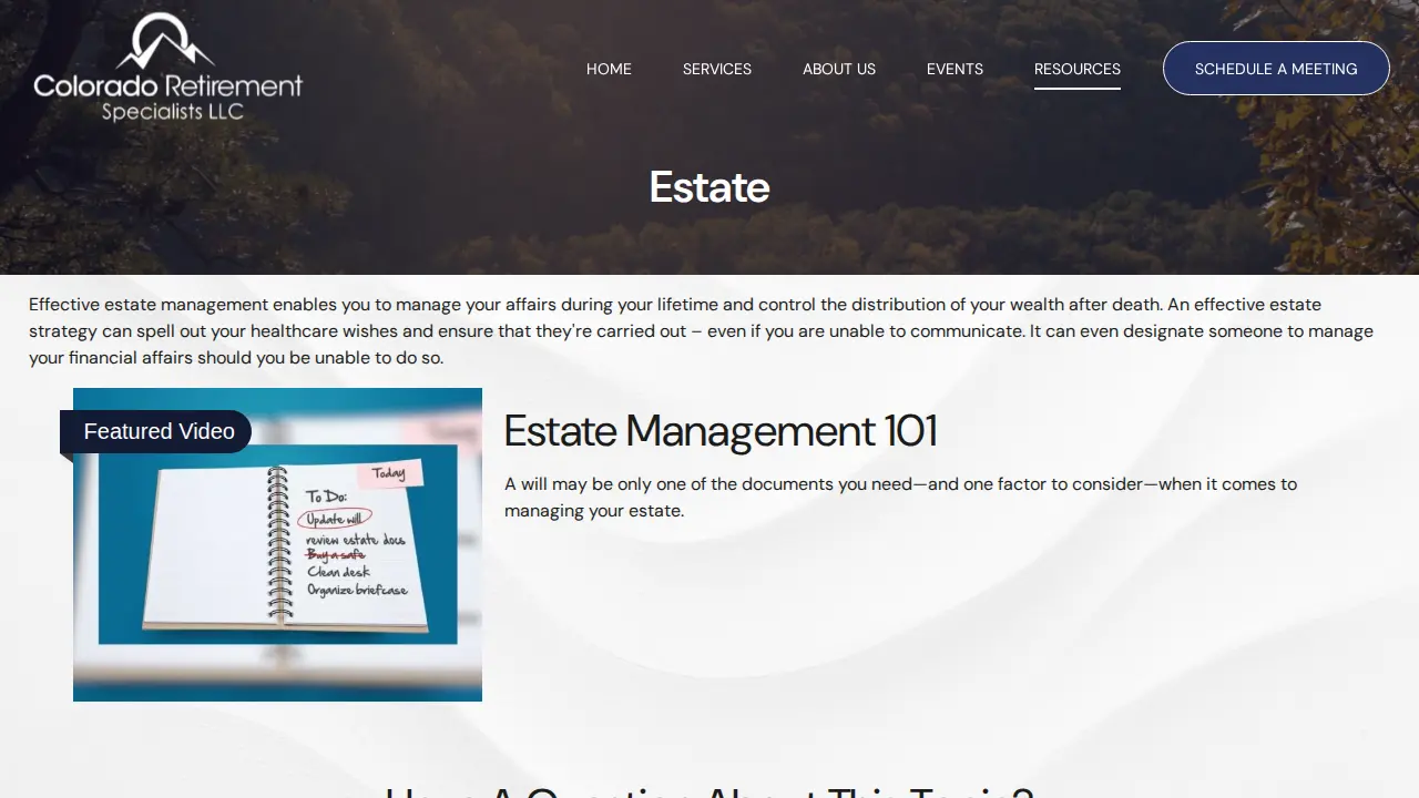 Colorado Retirement Specialists LLC page