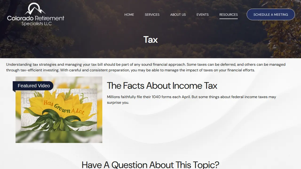 Colorado Retirement Specialists LLC page