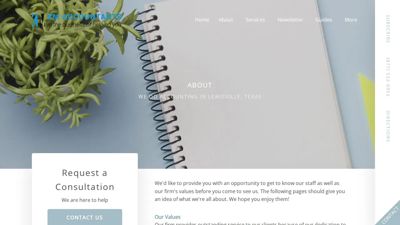 KM Accountants LLC page