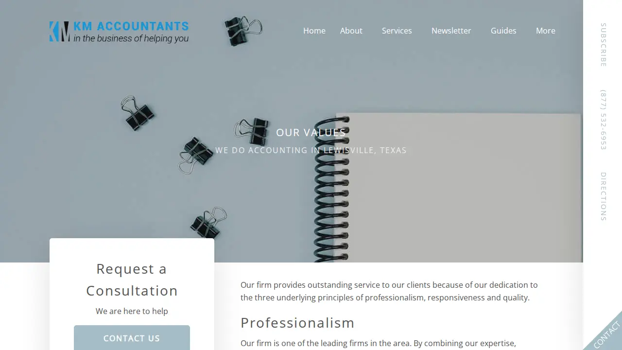 KM Accountants LLC page