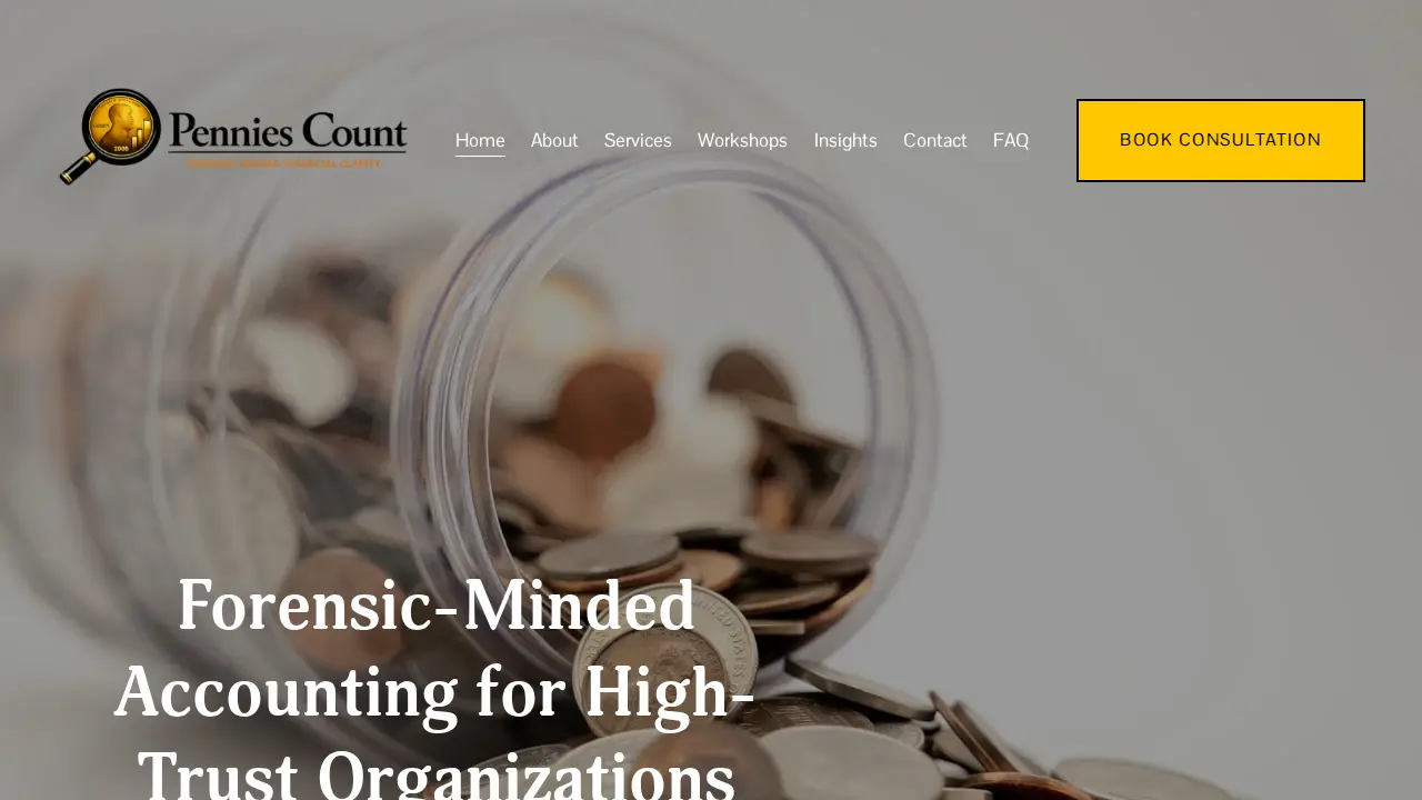 Pennies Count website