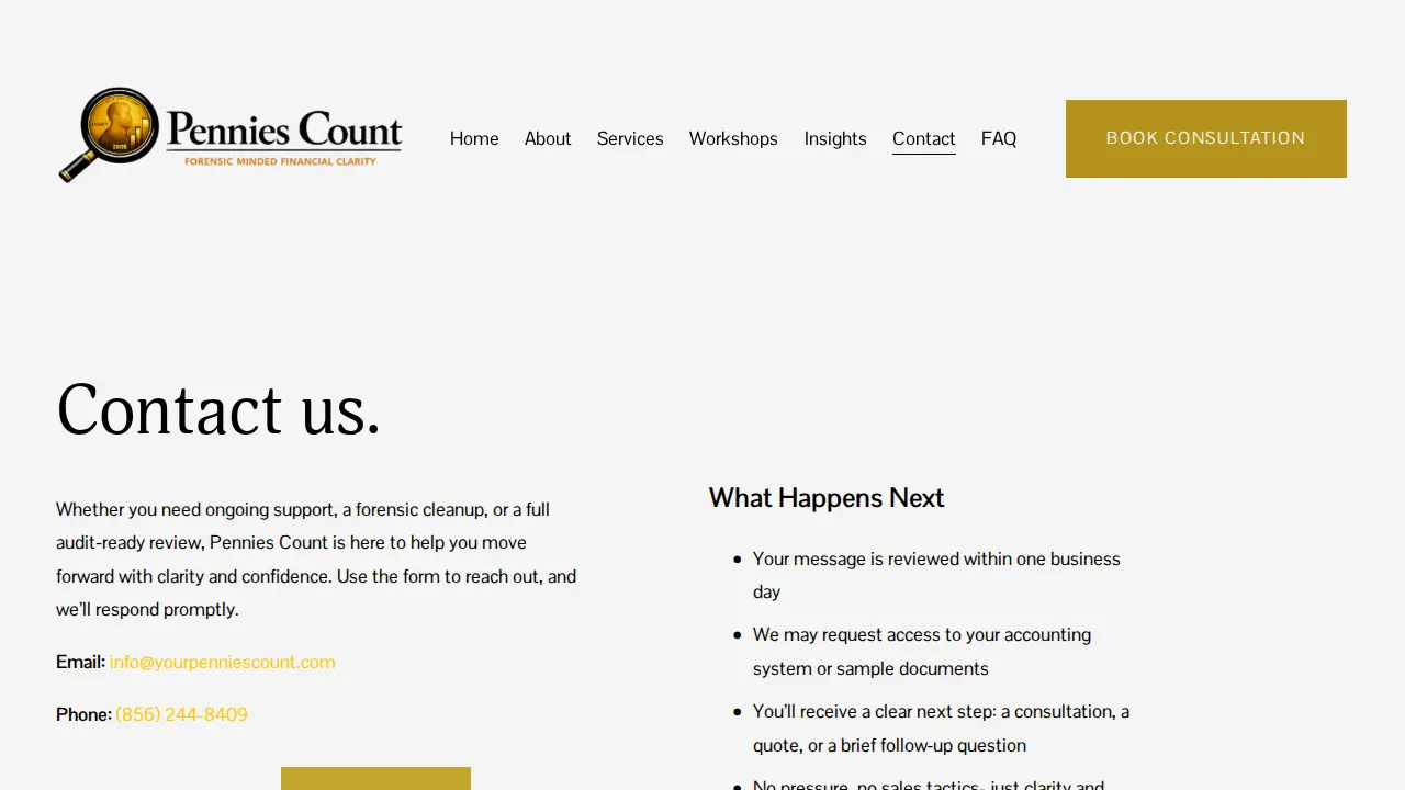 Pennies Count page