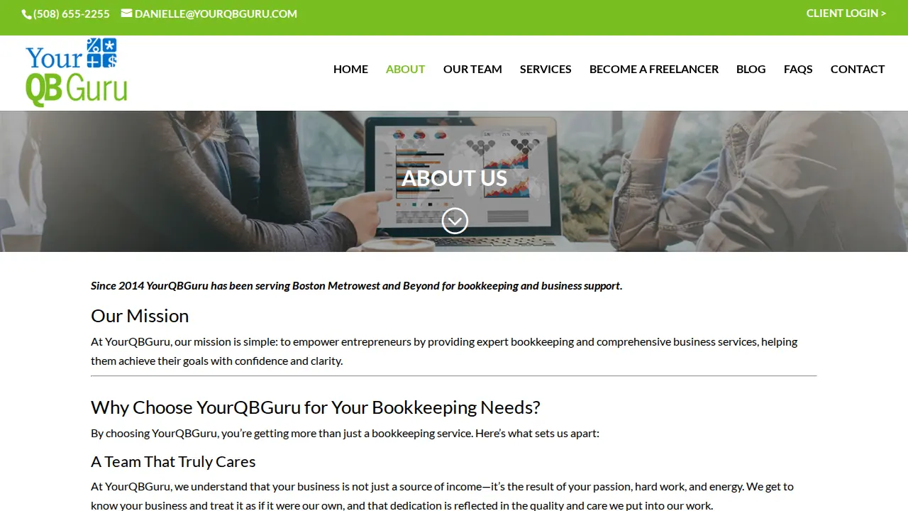 YourQBGuru, Inc page
