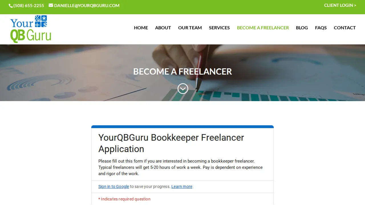 YourQBGuru, Inc page