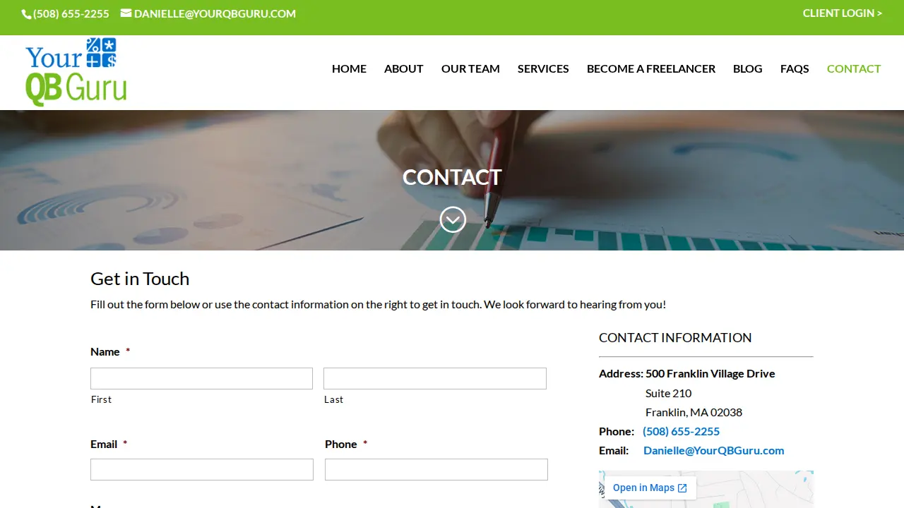 YourQBGuru, Inc page