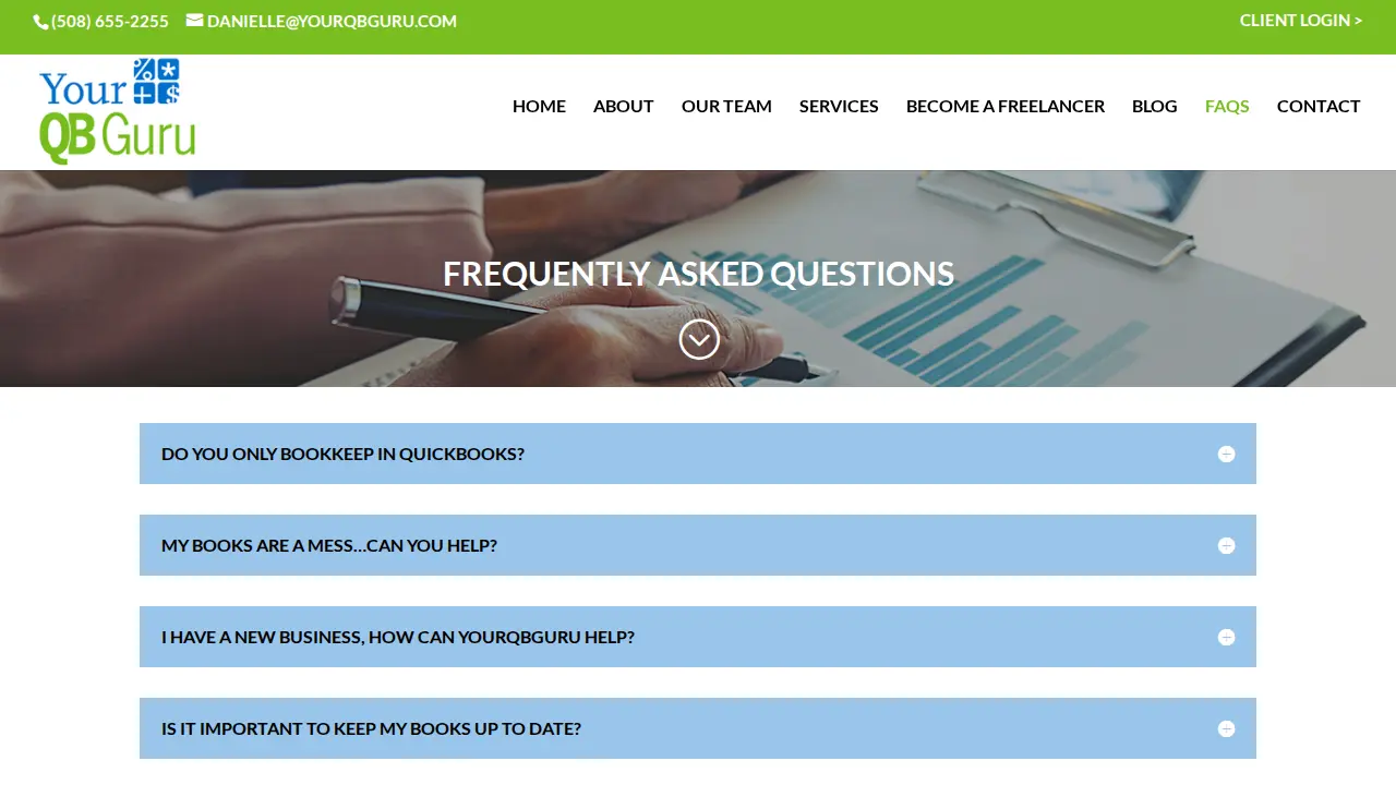 YourQBGuru, Inc page