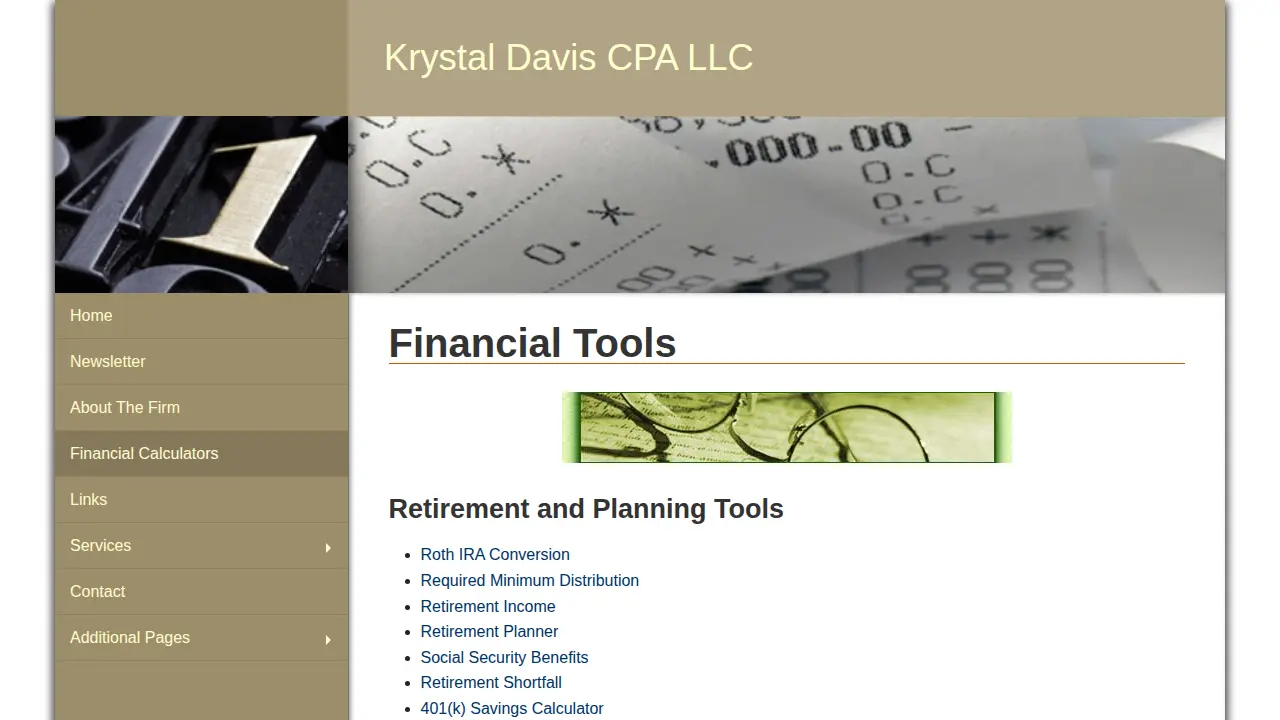 Krystal Davis CPA LLC page