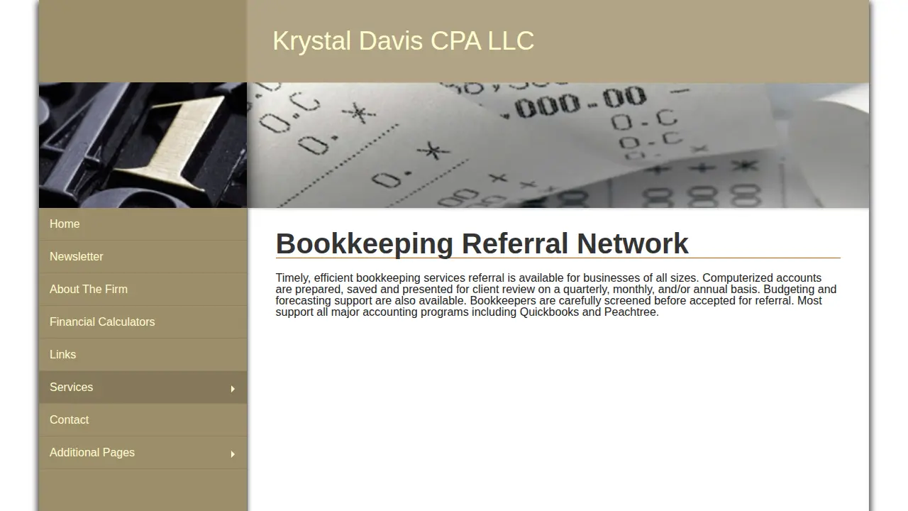 Krystal Davis CPA LLC page