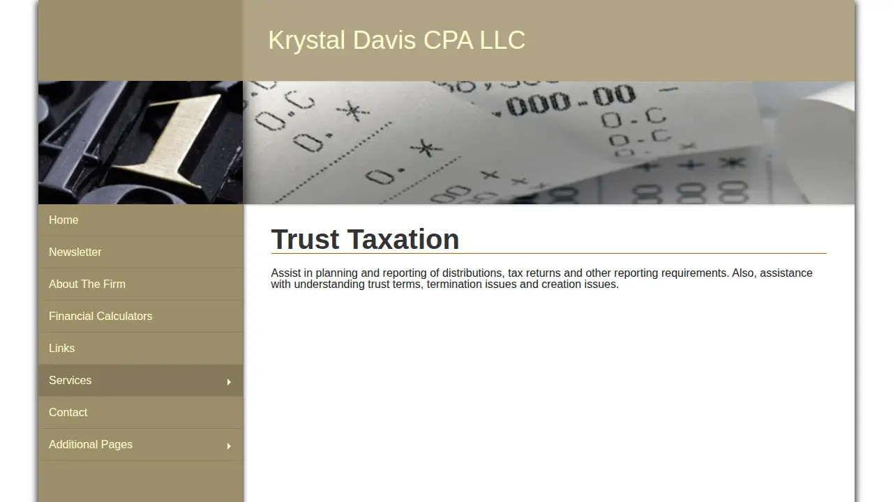 Krystal Davis CPA LLC page