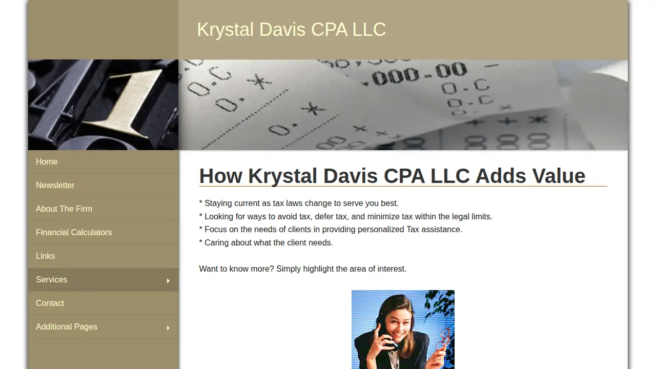 Krystal Davis CPA LLC page