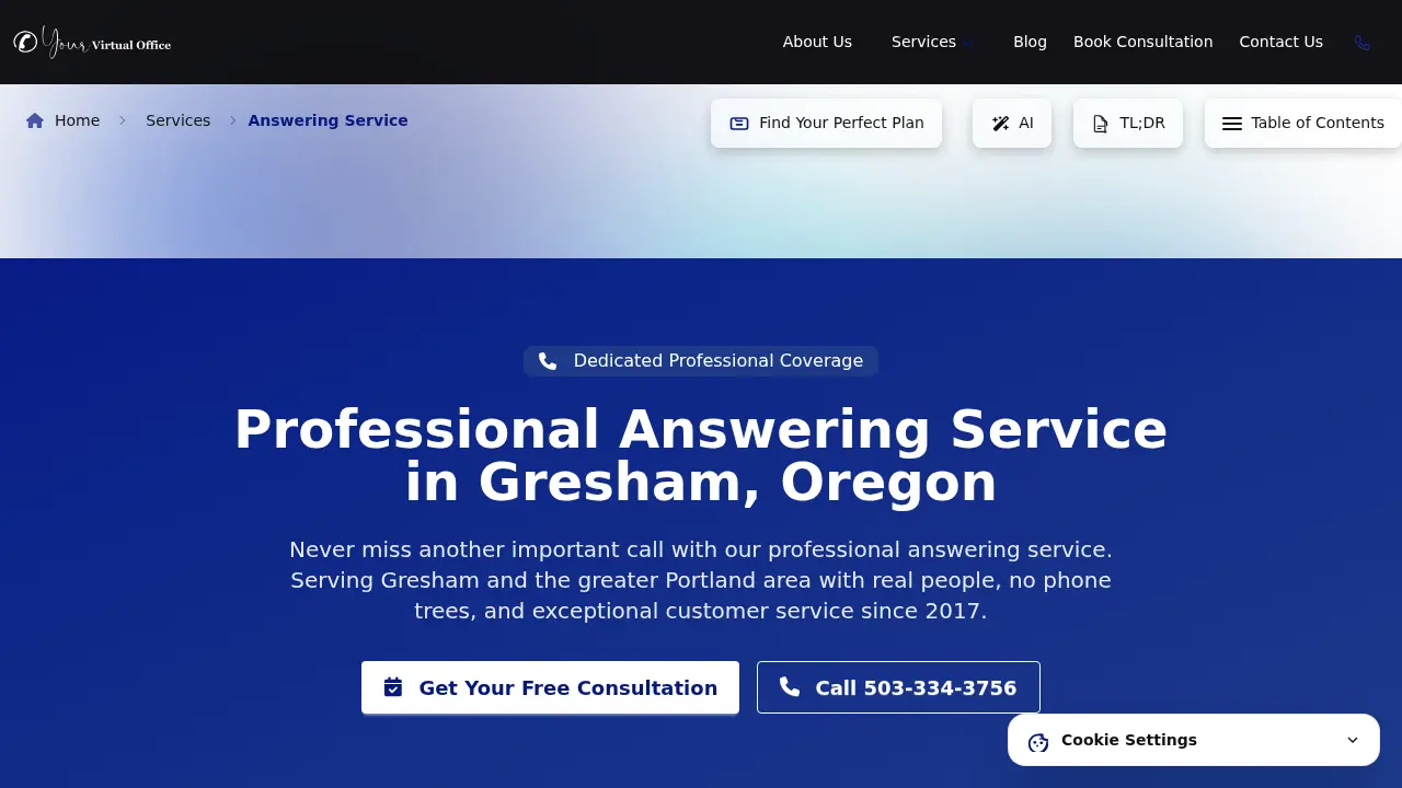 Your Virtual Office page