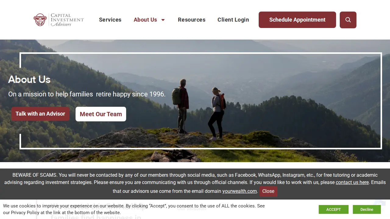 Capital Investment Advisors page